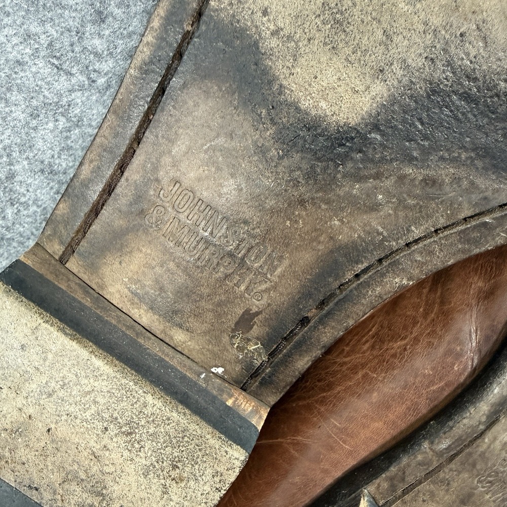 JOHNSTON & MURPHY Tassel‎ Kilt Moc Toe Leather Brown Loafer Slip On Shoe Mens 11 - Picture 9 of 11